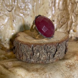 Güneş Sembollü Güneş Kesim Carnelian Yüzük 1