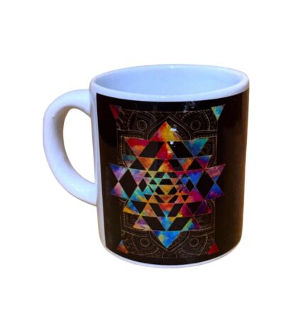 Sri Yantra Baskılı Porselen Kupa Tasarım 1