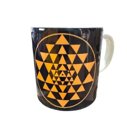 Sri Yantra Baskılı Porselen Kupa Tasarım 4