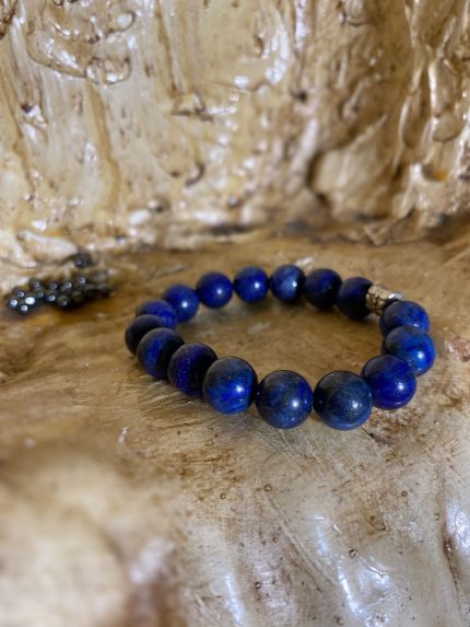 Gümüş Aparatlı Lapis Lazuli Bileklik