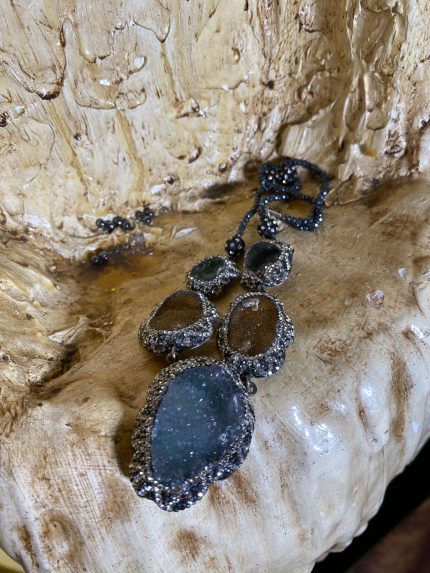 Opal Moldavit Lityum Gerdanlık