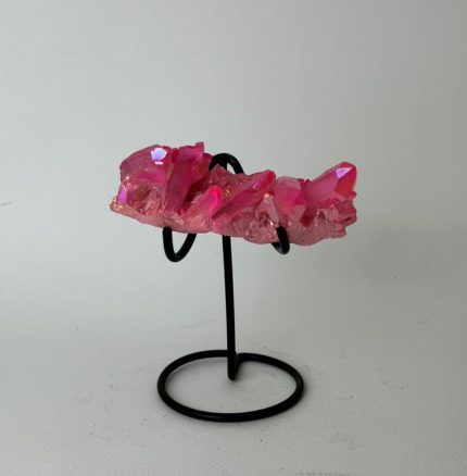 Pembe Aura Kuvars Doğal Taş Kristal