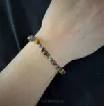 Kaplan Gözü Taşı Uniseks Kadın Erkek Tasarım Bileklik-1