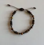 Kaplan Gözü Taşı Uniseks Kadın Erkek Tasarım Bileklik-3