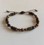 Kaplan Gözü Taşı Uniseks Kadın Erkek Tasarım Bileklik-4