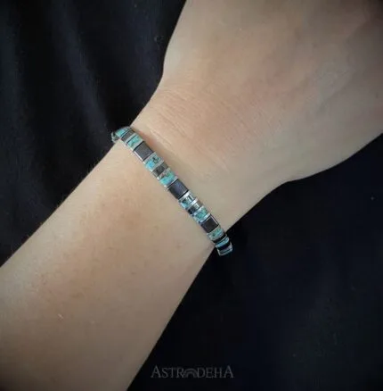 Firuze Taşı Uniseks Kadın Erkek Tasarım Bileklik-1