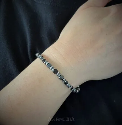 Hematit Taşı Uniseks Kadın Erkek Tasarım Bileklik-1