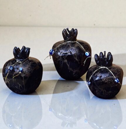 Siyah Nar Mum 3'lü Dekoratif Set