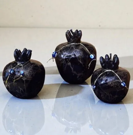 Siyah Nar Mum 3'lü Dekoratif Set