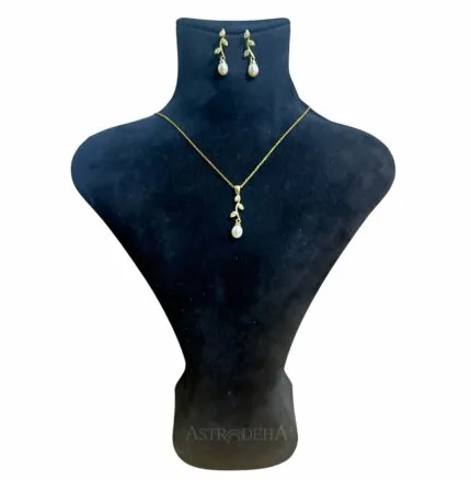 Gümüş İnci Kolye Küpe Set