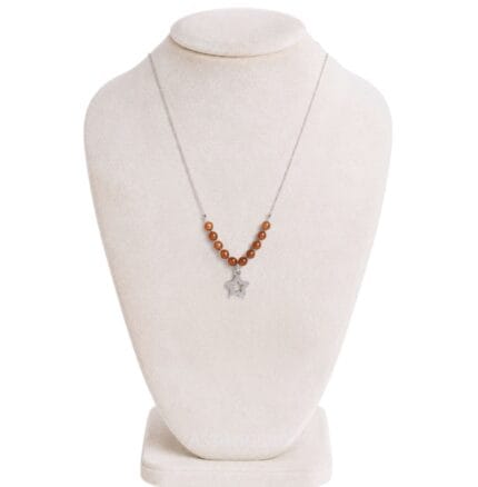 Aventurine Taşlı Çelik Kolye