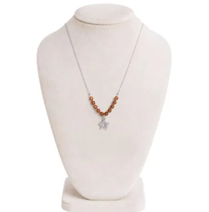 Aventurine Taşlı Çelik Kolye