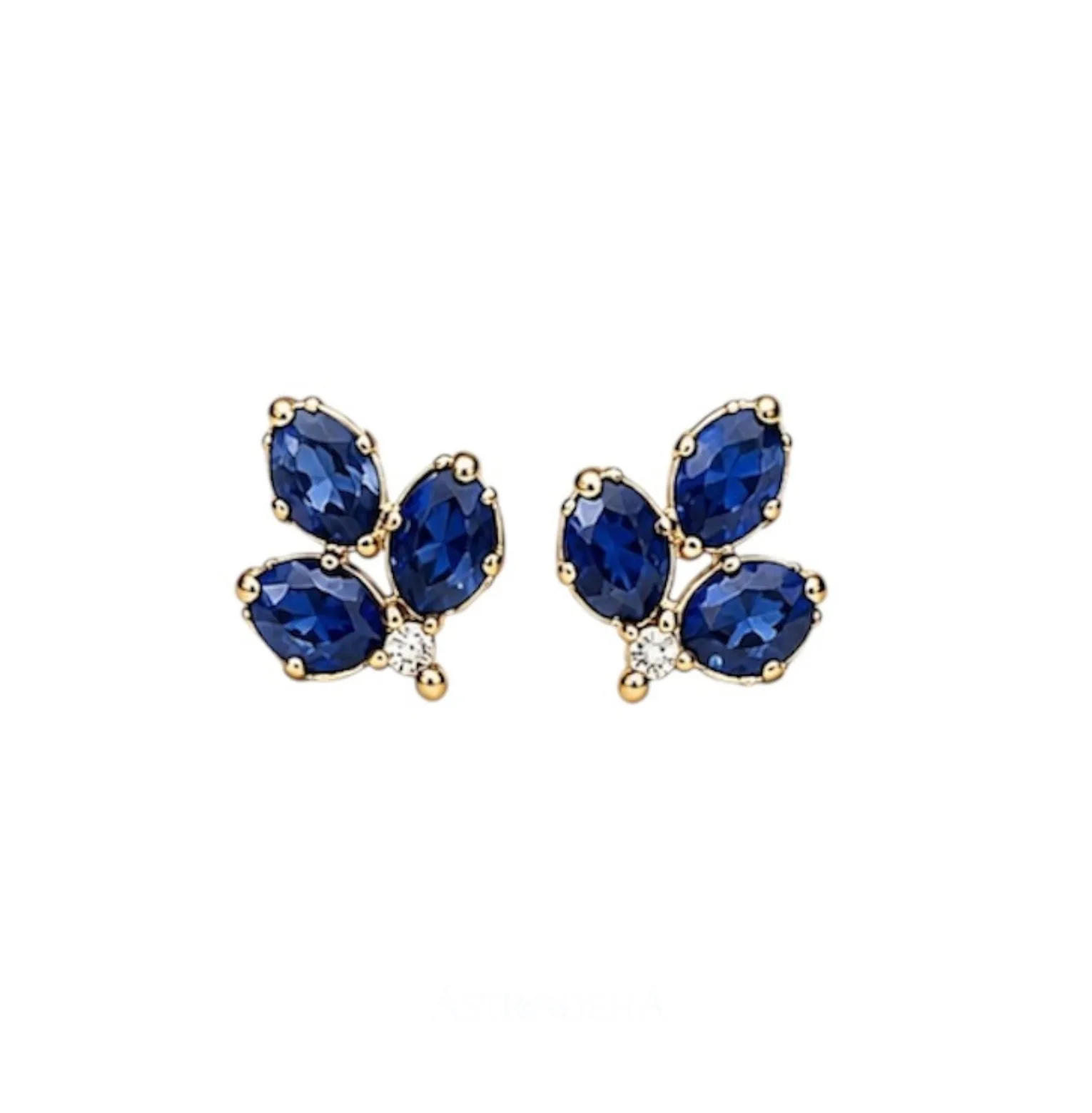 Lapis Lazuli Taşlı Çelik Küpe