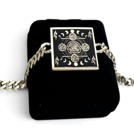 Sri Om Gümüş Tasarım Yantra Bileklik